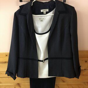 Coldwater Creek 3 Piece Navy & White Ensemble